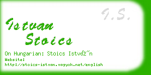 istvan stoics business card